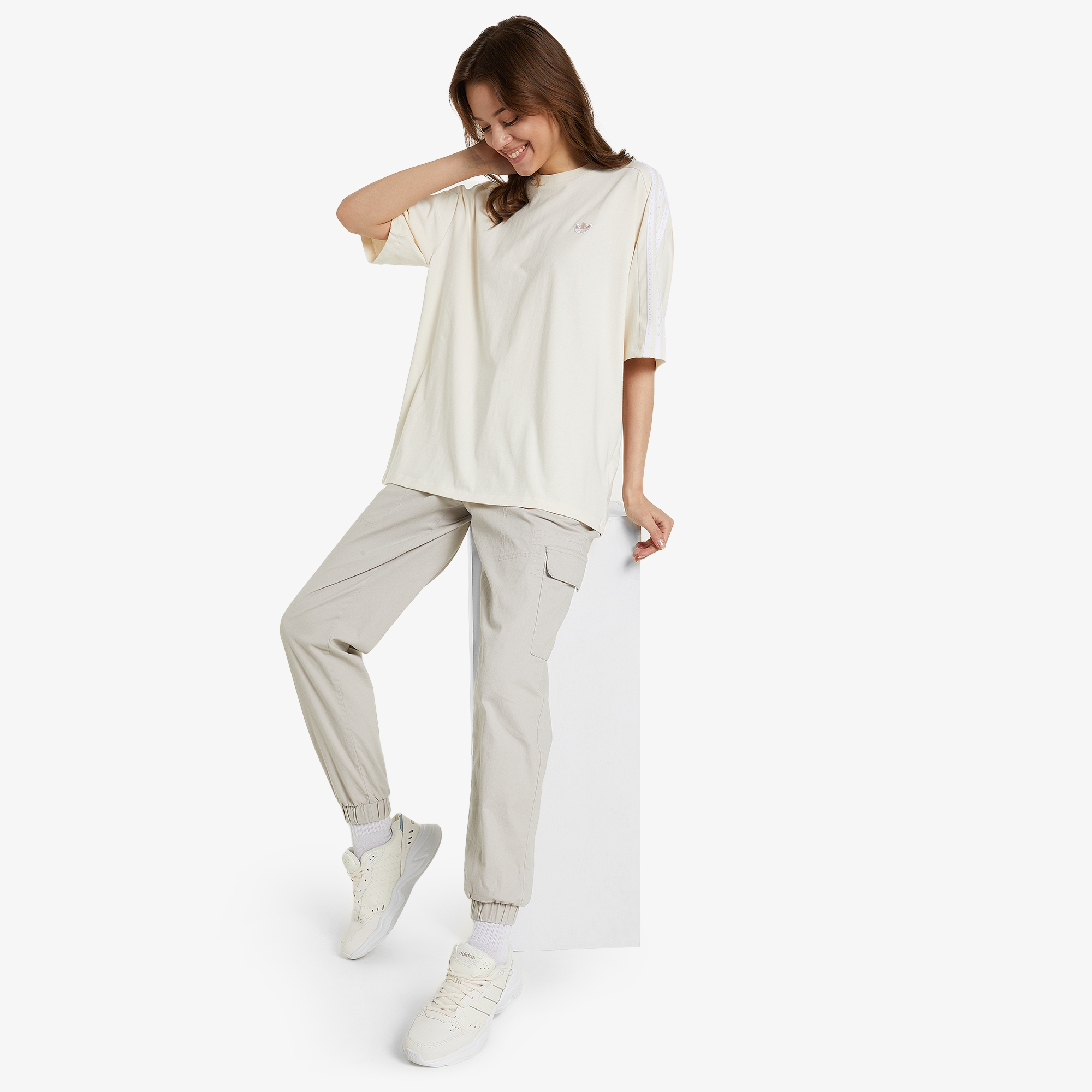 

adidas No-Dye Loose, Бежевый, adidas No-Dye Loose