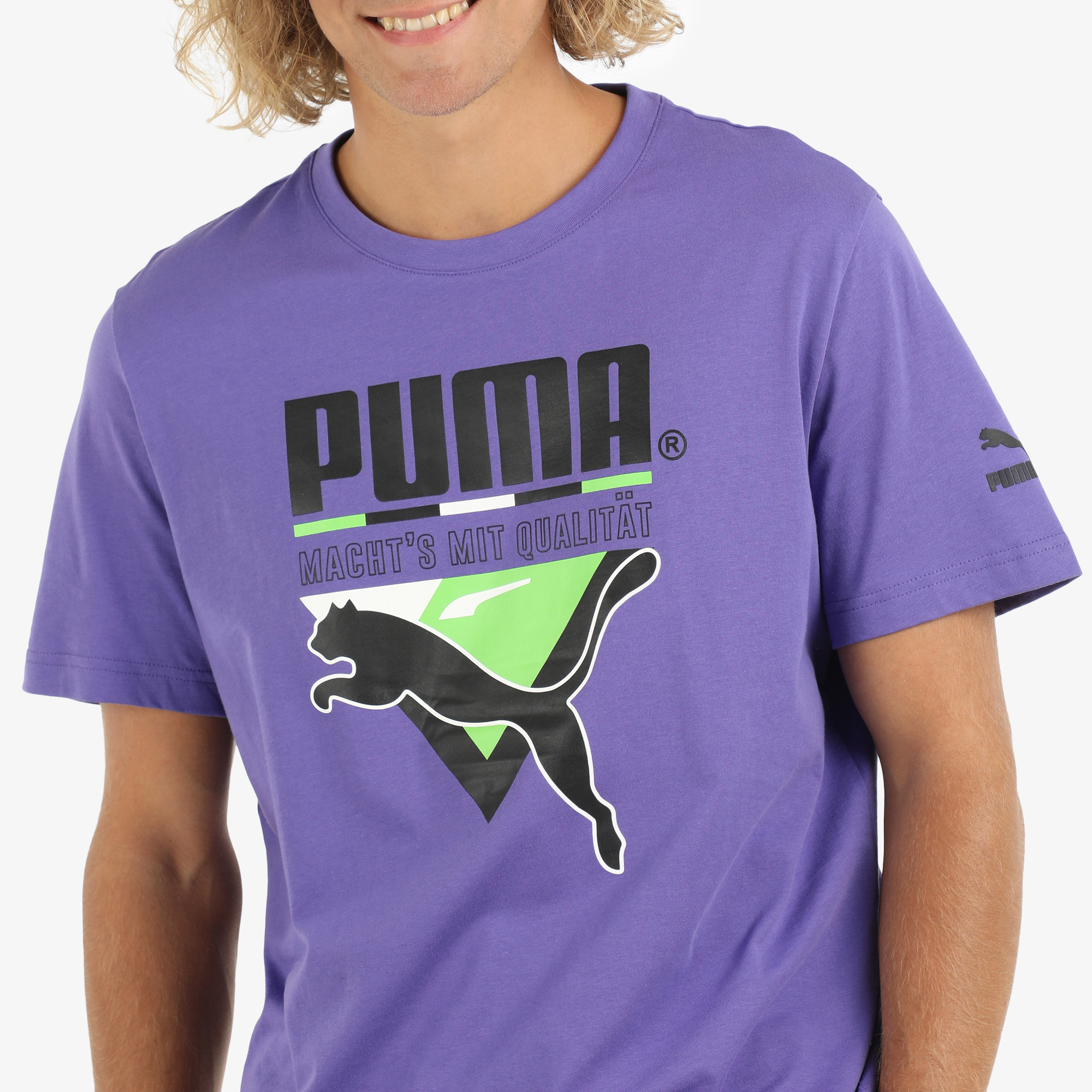 Футболки PUMA PUMA Tfs Graphic Tee 597614P0P-72, цвет фиолетовый, размер 46-48 - фото 4
