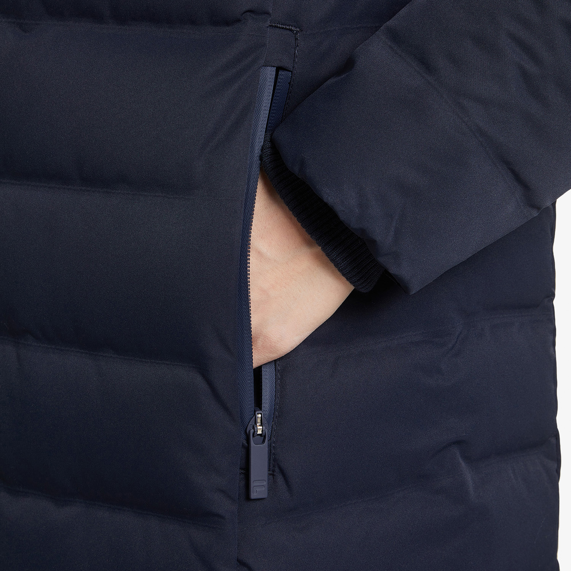 Куртки FILA Пуховик FILA 104785FLA-Z4, цвет синий, размер 40 Нет - фото 5