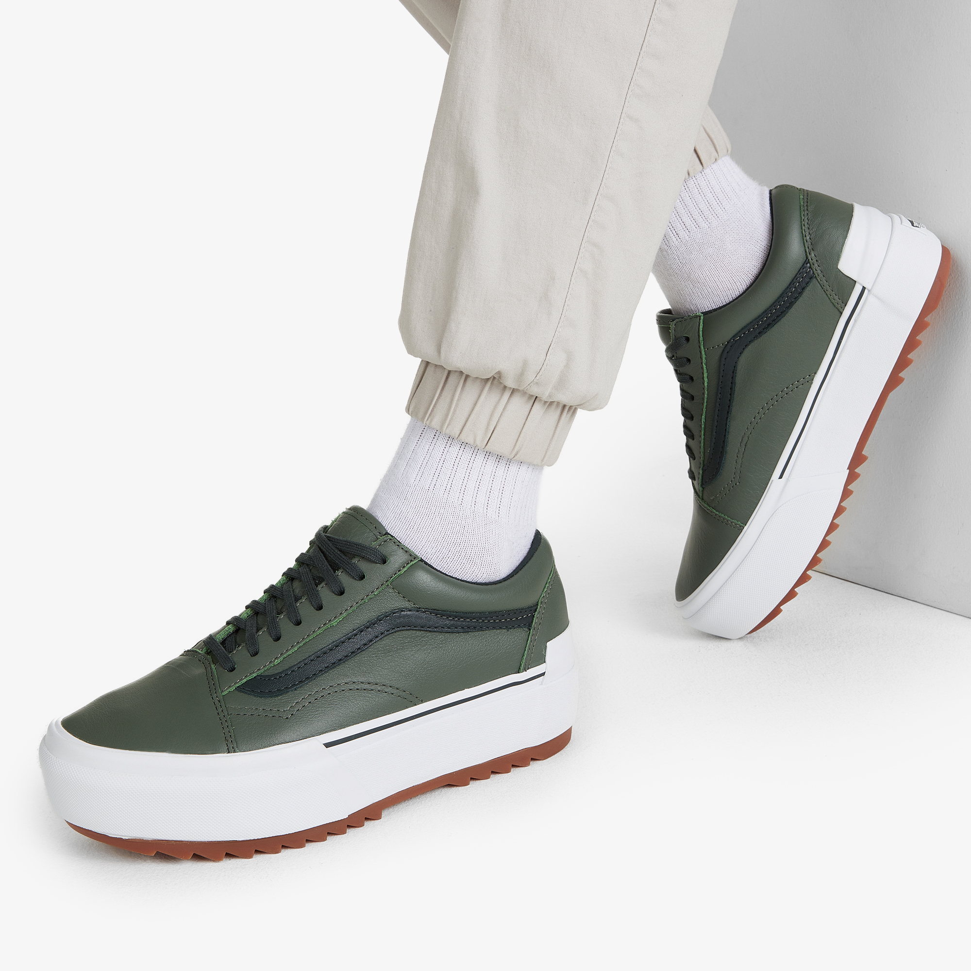 Кеды Vans Vans Old Skool Stacked VA4U159XZV0D-, цвет зеленый, размер 40.5 - фото 8