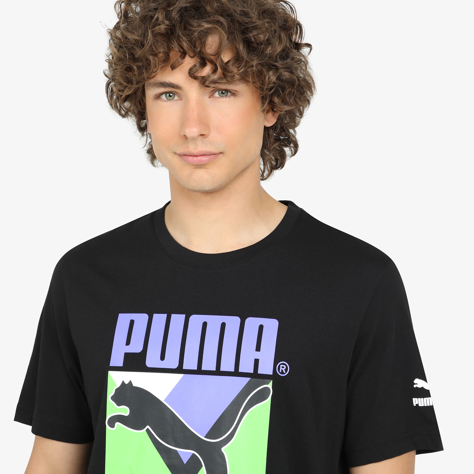 Футболки PUMA PUMA Tfs Graphic Tee 597614P0P-56, цвет черный, размер 46-48 - фото 4