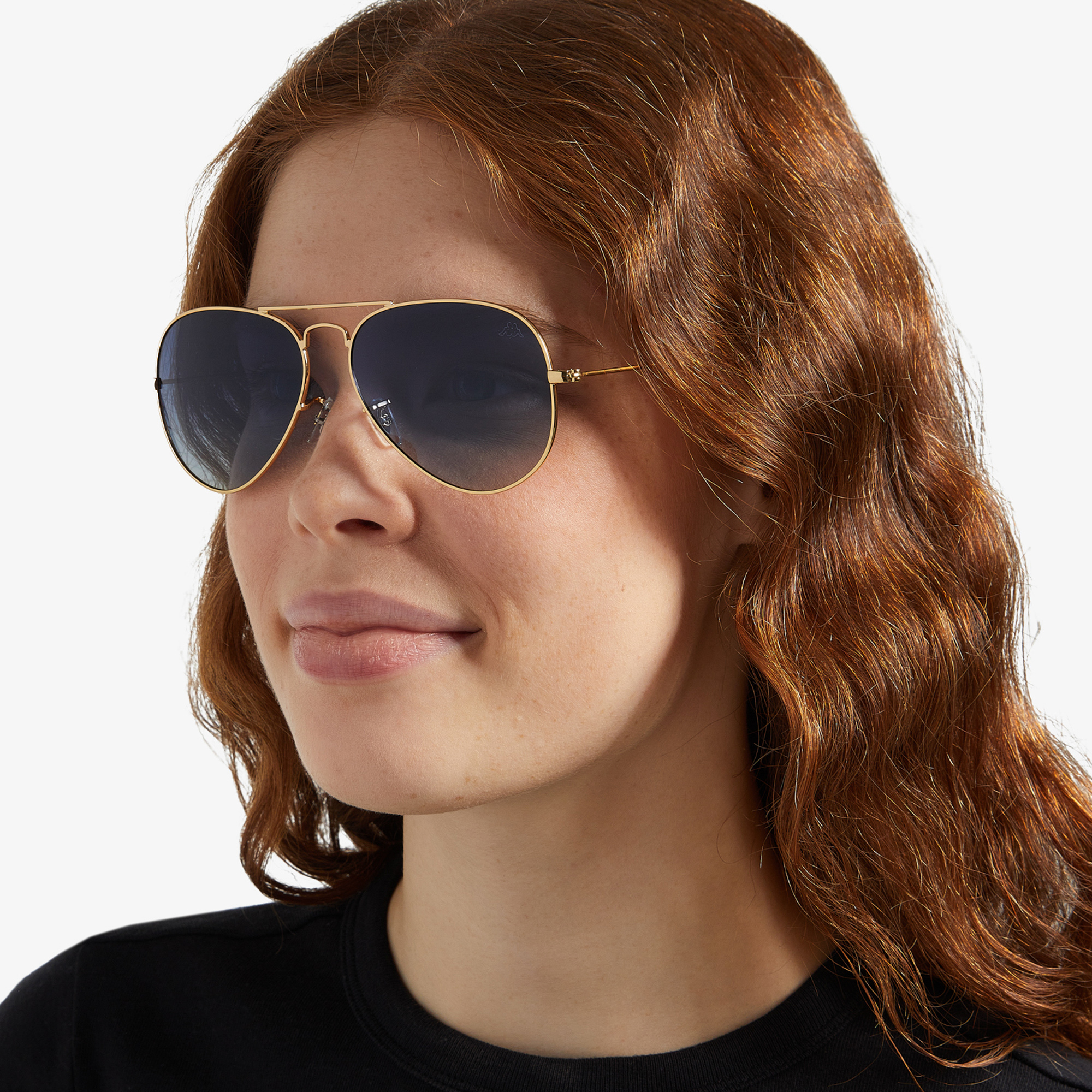 Солнцезащитные очки Kappa, Золотой 121123KAP-MX, цвет голубой - фото 4