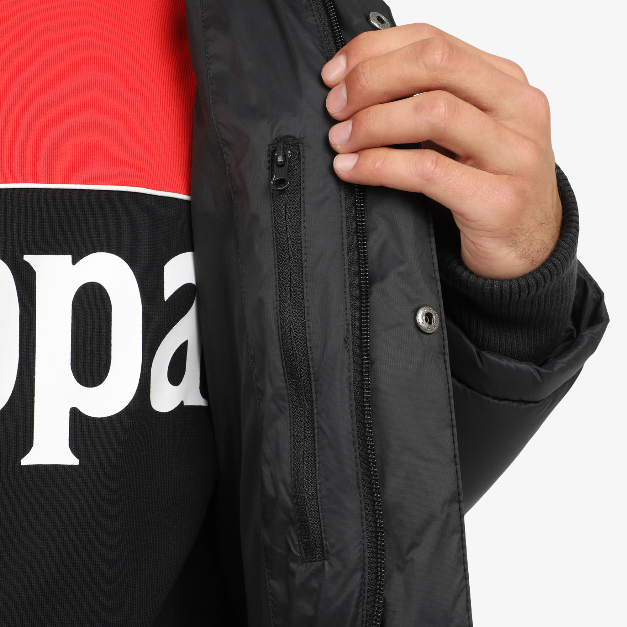 Куртки Kappa Пуховик  Kappa 104645KAP-99, цвет черный, размер 46 Нет - фото 6