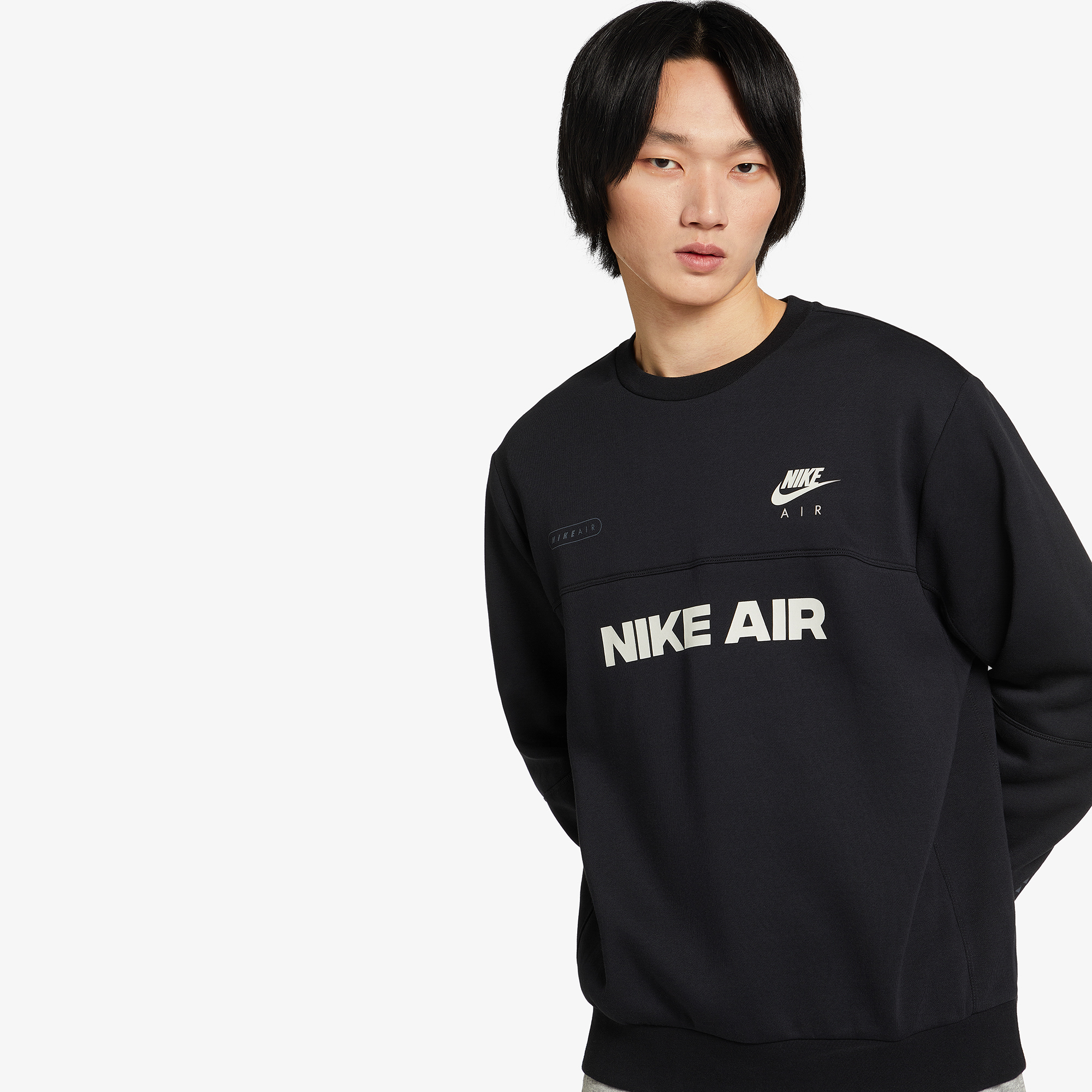 Джемперы Nike Nike Air Crew DM5207N06-010, цвет черный, размер 50-52