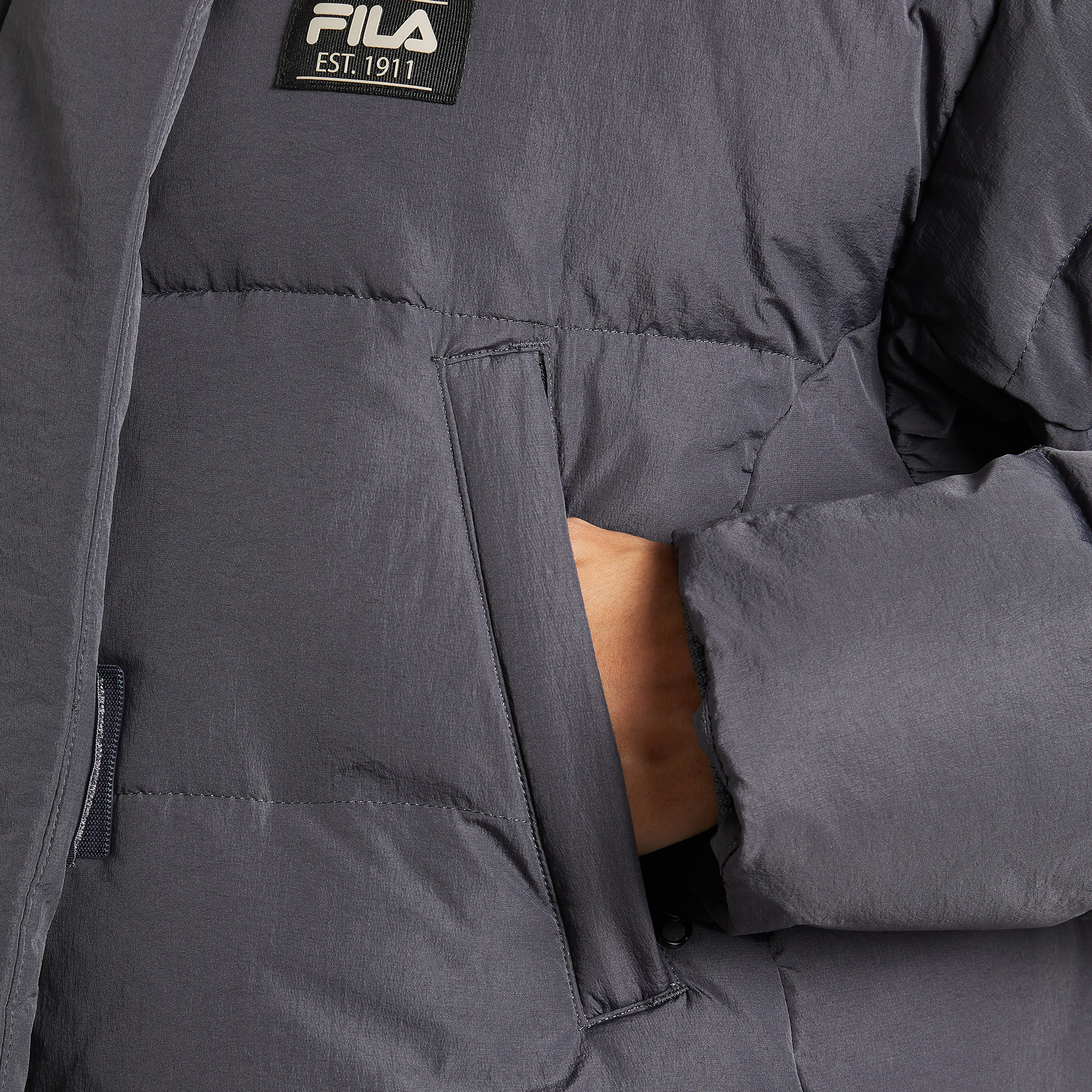 Куртки FILA Куртка FILA 110611FLA-92, цвет серый, размер 46-48 Нет - фото 5