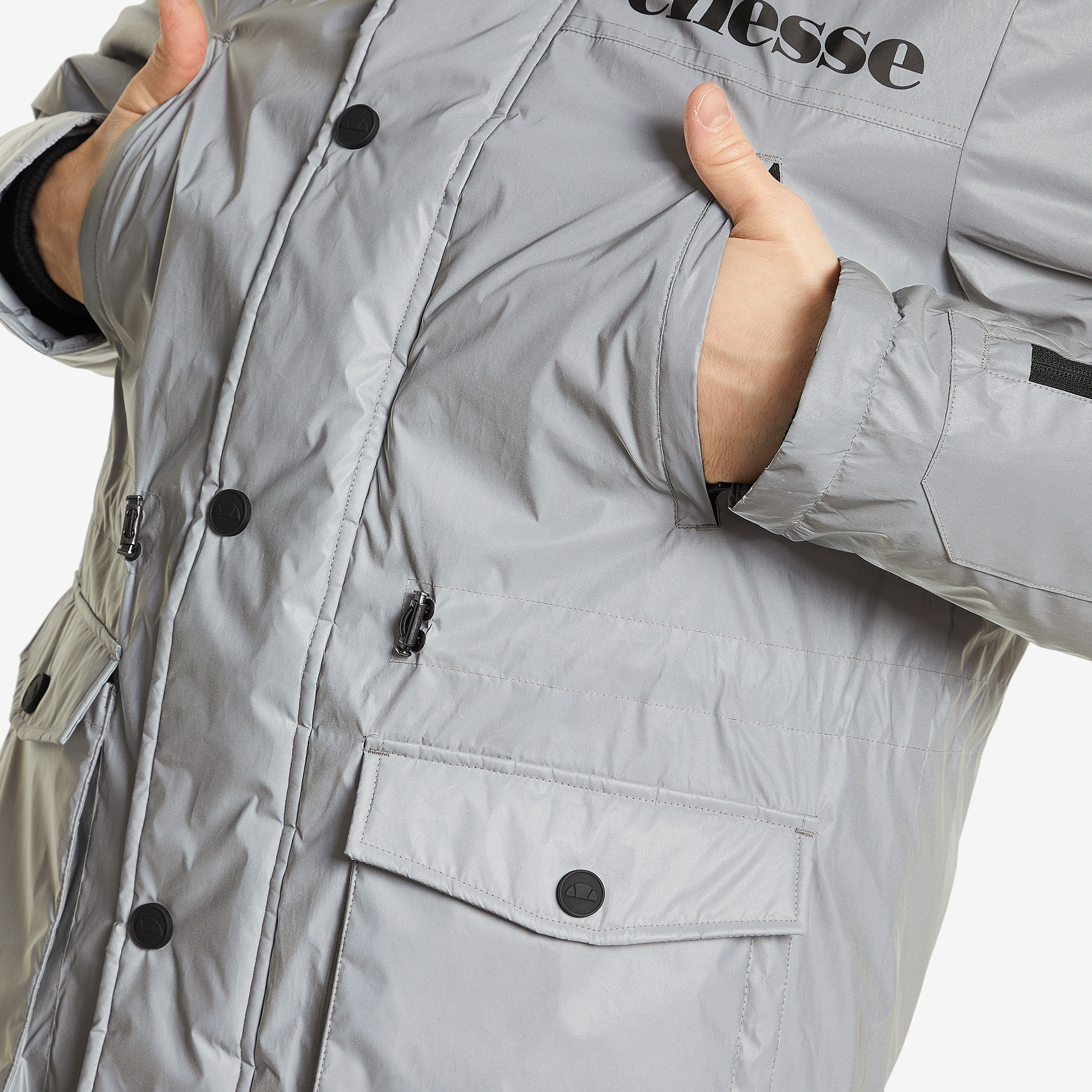 Куртки Ellesse ELLESSE Mazzo SHG09740E0V-REFLECT, цвет серый, размер 50-52 Нет - фото 6