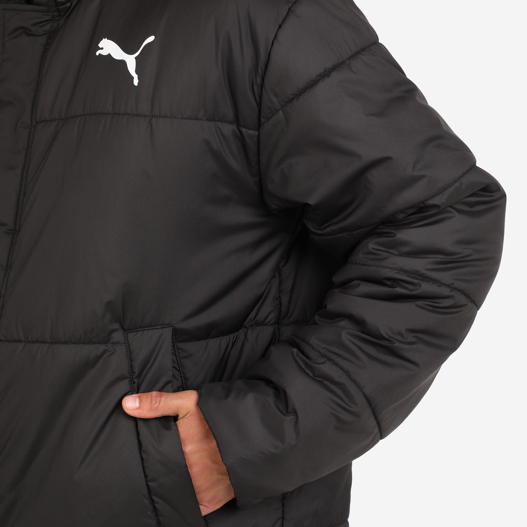 Куртки PUMA PUMA ESS+ 583590P0P-01, цвет черный, размер 48-50 Нет - фото 5