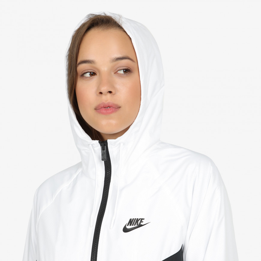 white nike sportswear windrunner