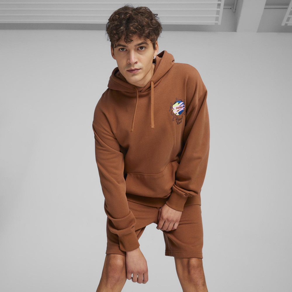 Мужская флисовая толстовка PUMA Downtown Graphic - фото 1