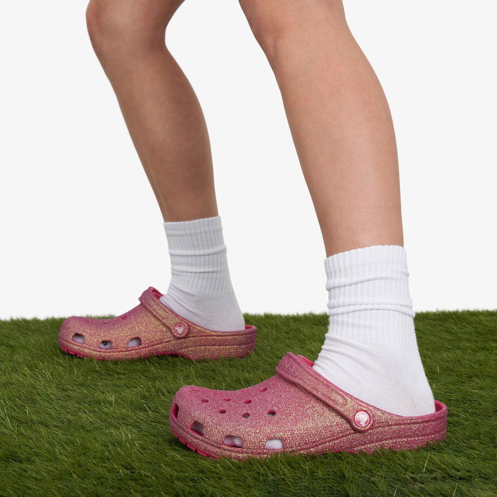 Женские сабо Crocs Classic Iridescent Glitter - фото 8
