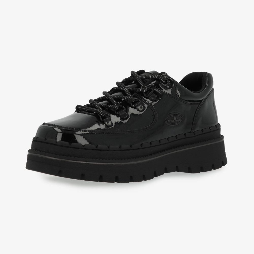 Black platform sale skechers