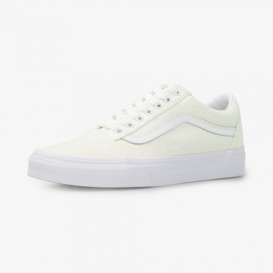 white vans with gold stripe