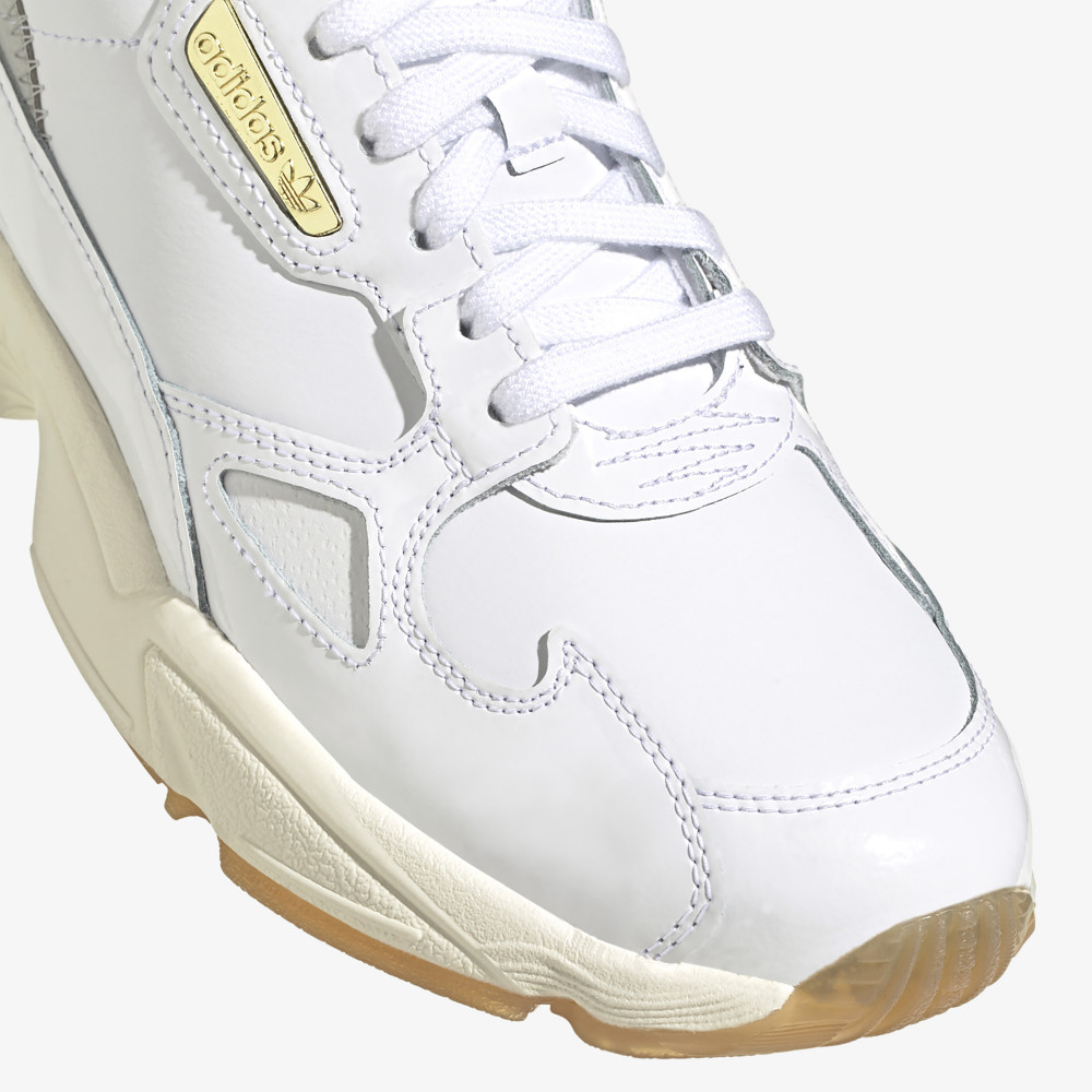 Adidas falcon store blanc or