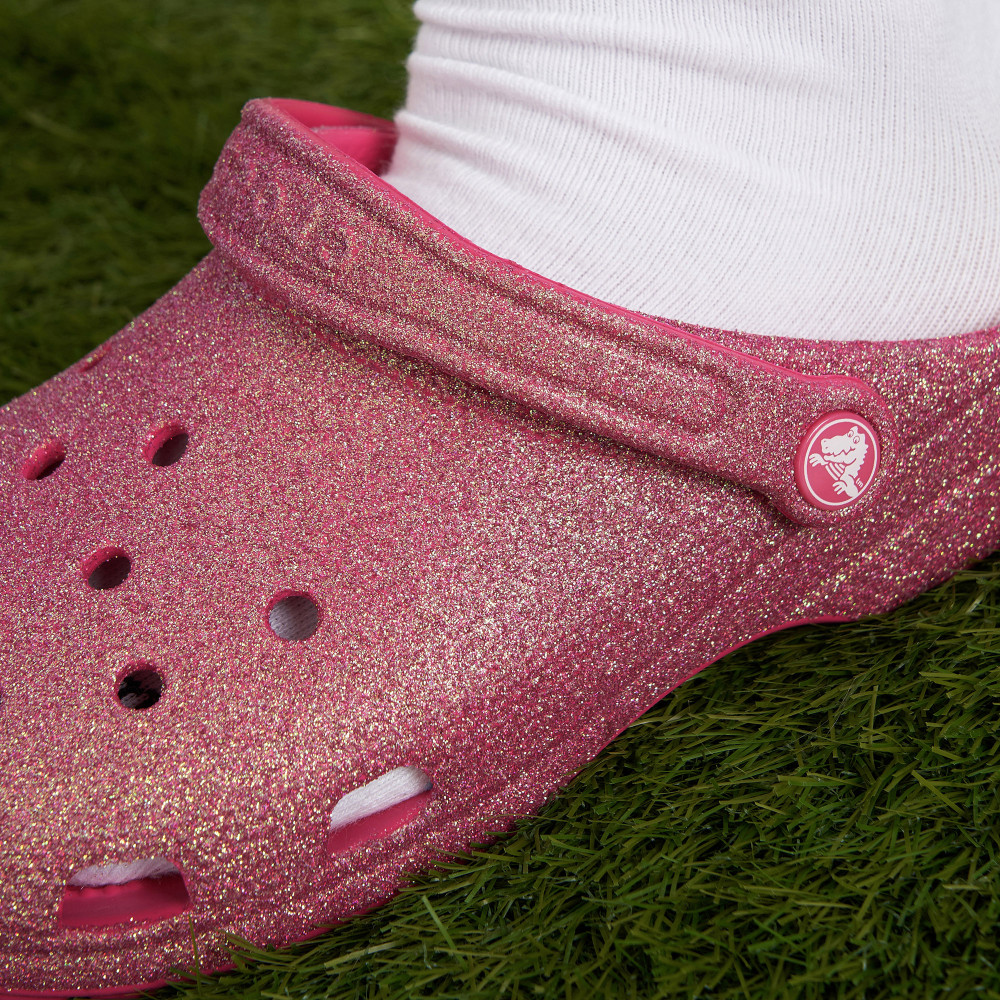 Женские сабо Crocs Classic Iridescent Glitter - фото 9