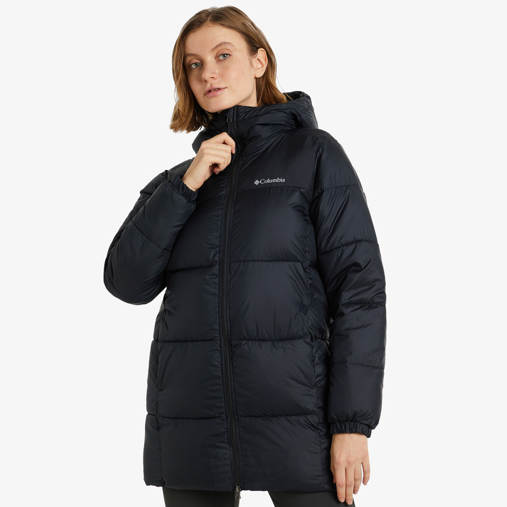 Columbia Puffect Mid Hooded Jacket черный цвет — купить за 7999 руб. в  официальном интернет-магазине UrbanVibes