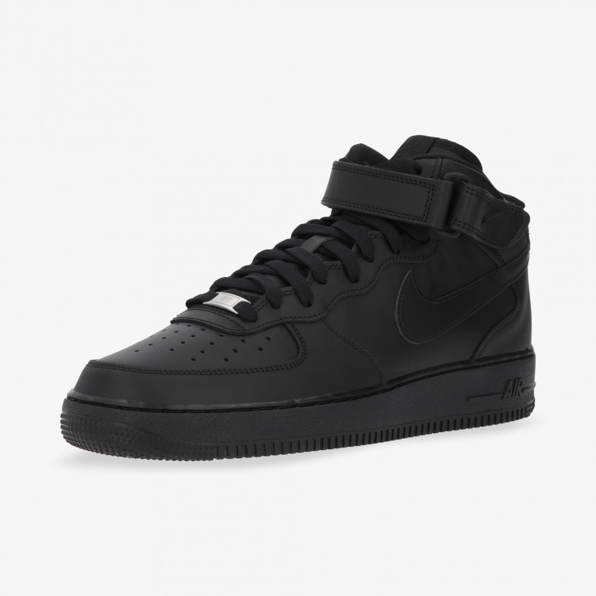 nike air force one mid 07 black