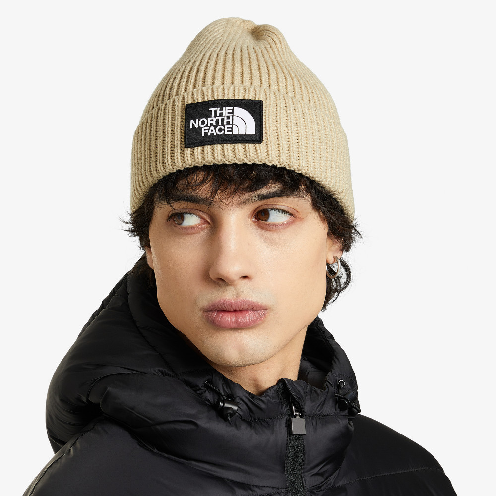 The north face tnf logo box cuff beanie new arrivals